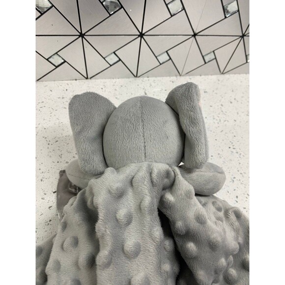 Pro Goleem Elephant Security Blanket Soft Baby Lovey Gray Plush Satin Textured - Picture 8 of 9